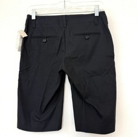 THEORY Stretch Dress Shorts Black Size 2 Bermuda Minimalist Career NWT - Picture 5 of 6